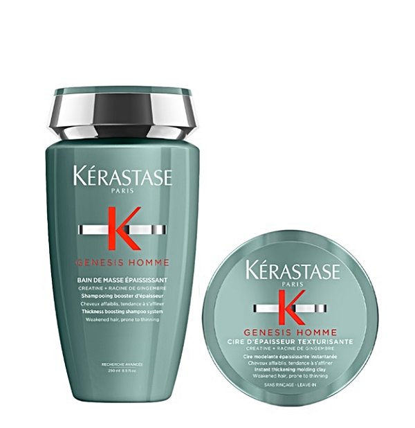Kit Kérastase Genesis Homme Masse Shampoo 250ml+ Pomada 75ml