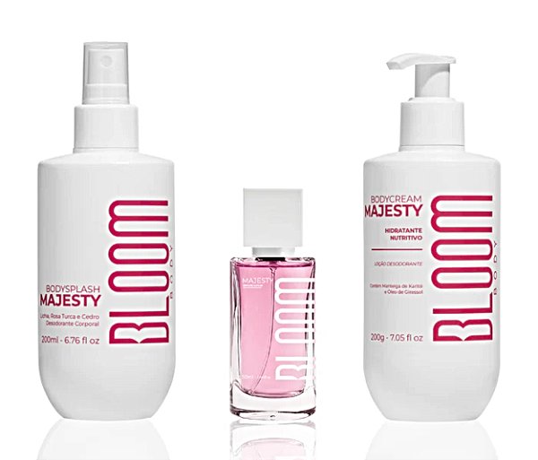 Kit Bloom Majesty Body Splash+ Body Cream+ Perfume Capilar