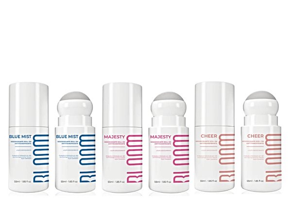 Kit Bloom Blue Mist+ Majesty+ Cheer Desodorante Roll On 55ml