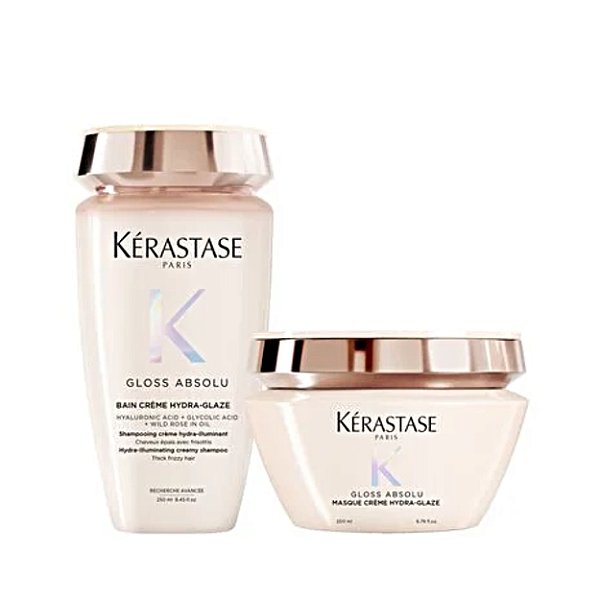 Kit Kérastase Gloss Absolu Bain Creme Shampoo 250ml+ Máscara 200g