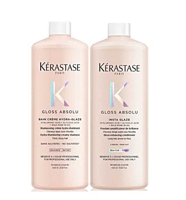 Kit Kérastase Gloss Absolu Bain Creme Shampoo+ Condicionador 1l