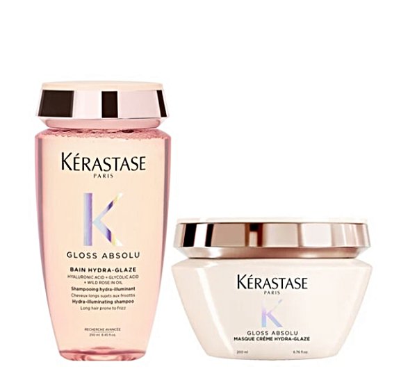 Kit Kérastase Gloss Absolu Bain Hydra Shampoo 250ml+ Máscara 200g