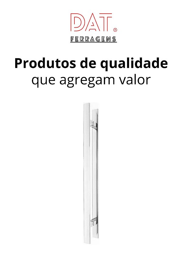 PUXADOR POLIDO EM INOX 304 1000 METRO X 80CM 40MM X 10MM