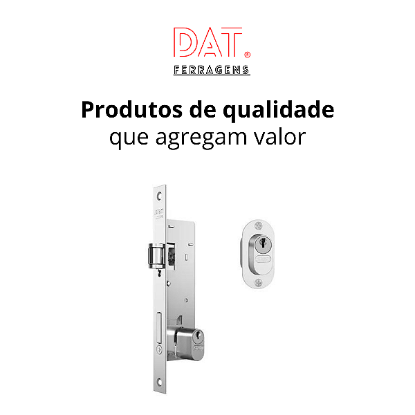 Fechadura Rolete Pivotante Perfil Metal 601 Inox 36mm Stam