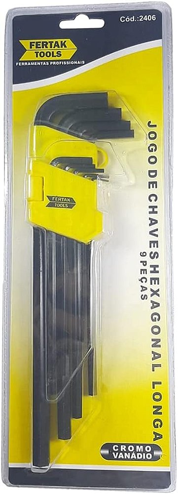 JOGO CHAVE ALLEN LONGA C/09 PCS CRV 2406 FERTAK