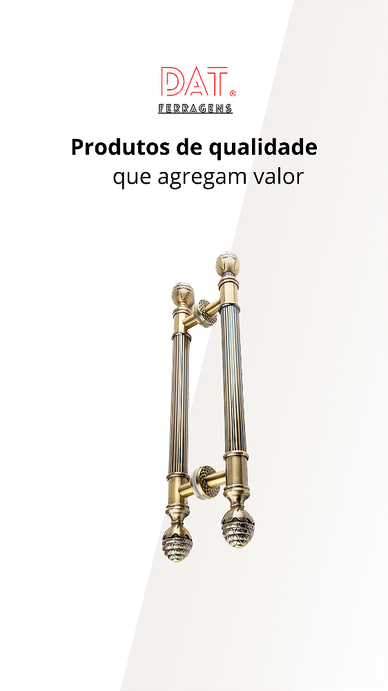 PUXADOR CLÁSSICO 840MMX600M BRONZE ALUMINIO MODELO BOLA