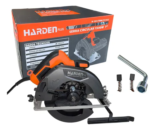 SERRA CIRCULAR HARDEN 185 MM (7 POL.) 1.500 W - FREQUÊNCIA 50 HZ/60 HZ