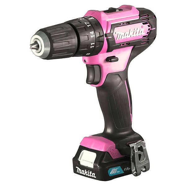 PARAFUSADEIRA A BATERIA MAKITA ROSA HP333DWYE C/ 2 BATERIA 1.5AH 12V