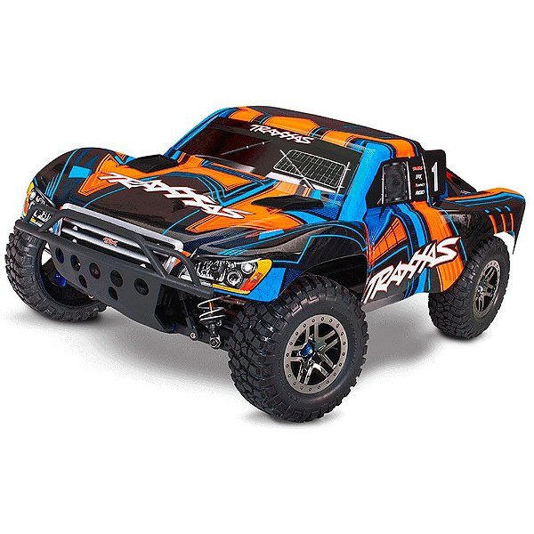 Automodelo traxxas 1/10 slash 4wd ultimate blx tsm orange 68277 4