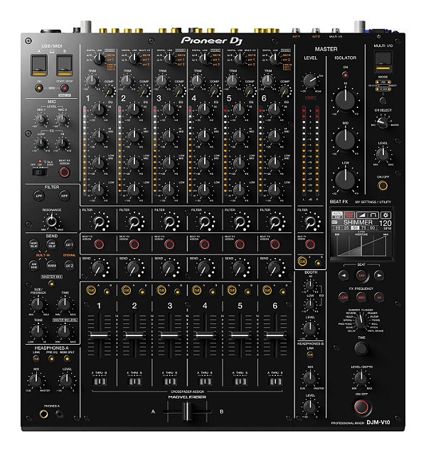Pioneer DJ DJM-V10 Mesa de som profissional para Disc Jockey de 6 canais