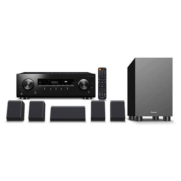 Pioneer Kit Home Theater HTP-076 5.1 Canais Receiver e Caixas