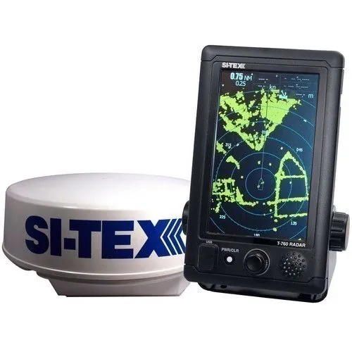 Radar Marino Sitex T760 de 7 polegadas, colorido, com 4 kW, cúpula de 24 polegadas e alcance de 10 metros.