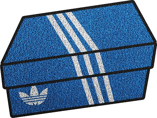 Tapete Capacho Caixa Tenis Adidas