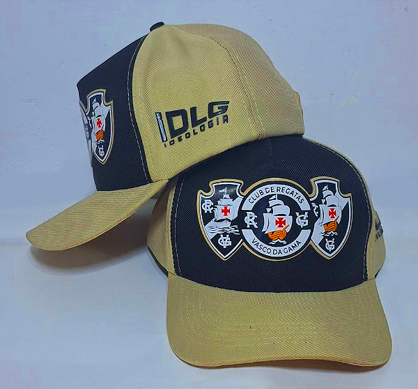 SUPER CAP - BONÉ ESCUDOS NUDE - MARROM TECIDO - VASCO | IDEOLOGIA