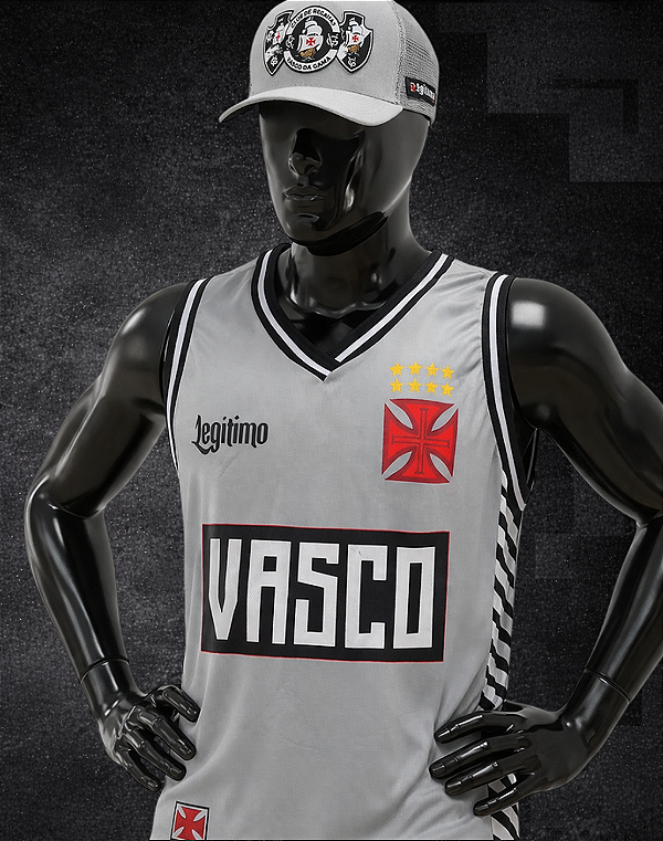 CAMISA VASCO CINZA REGATA RETRÔ - LEGÍTIMO ALMIRANTE