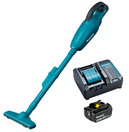 Aspirador de Pó a Bateria + Carregador + Bateria 3.0Ah Makita