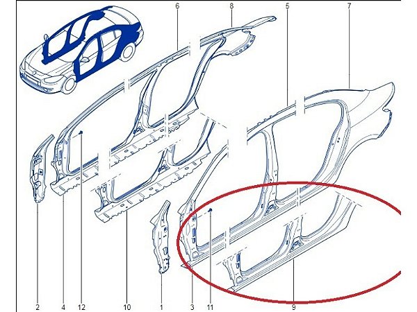 Soleira Renault Fluence 2.0 16V - 2011 até 2018 - 764614325R