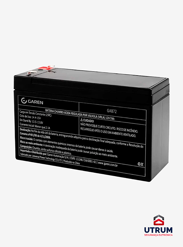 Bateria Chumbo-Ácida Regulada Por Válvula (VRLA) 12V 7AH - GAB72