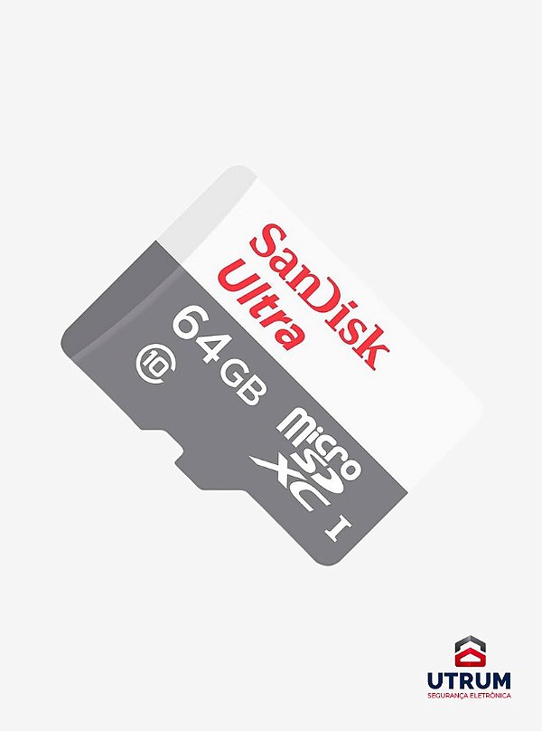 Cartão de Memória Sandisk Ultra MicroSDXC UHS-I Card with Adapter – 64Gb