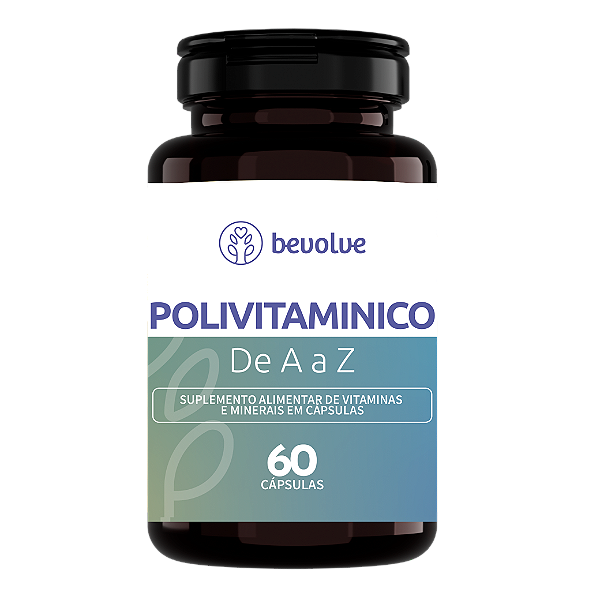 Multivitamínico A-Z Vitaminas e Minerais Bevolve 60 Cápsulas
