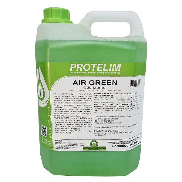 Air Green Odorizante Automotivo e de Ambientes Protelim 5L