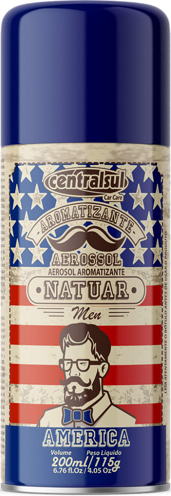 Aromatizante Automotivo Aerossol Men America  200ml Centralsul