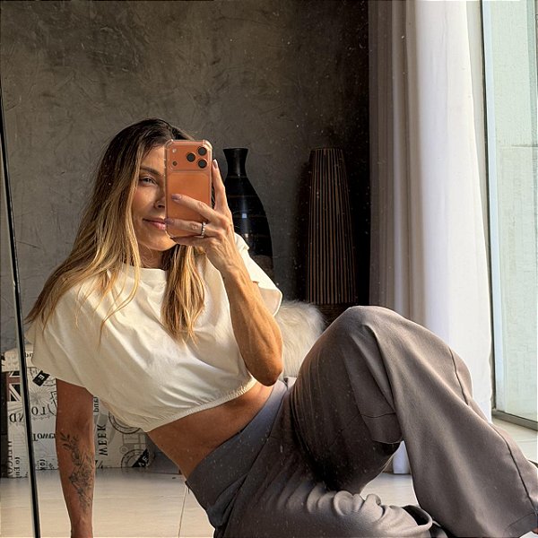 Cropped Malha Meia Manga
