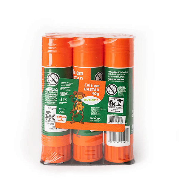 Cola Bastao 40Gramas Cx/6 Und Leoeleo