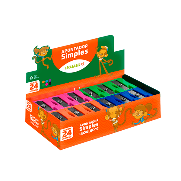 Apontador Simples Retangular Cx/24 Und
