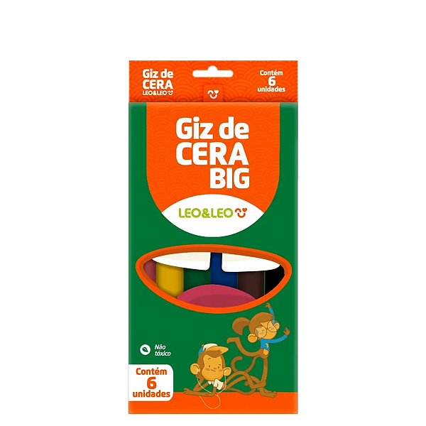Giz De Cera 6 Cores Grosso 10X100Mm Pct/12 Und