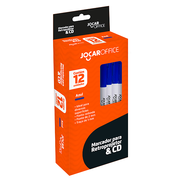 Marcador Cd/Retroprojetor Ponta 2Mm Azul Cx/12