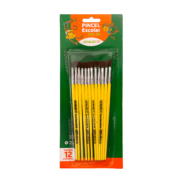 Pincel Escolar Chato Ref.815-06 Pct/12