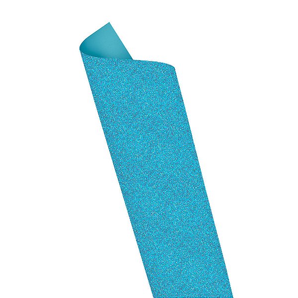 Placa Eva Com Brilho 40Cmx60Cm Azul Claro Pct/5 Folhas
