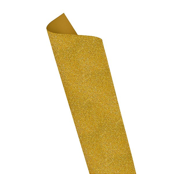 Placa Eva Com Brilho 40Cmx60Cm Ouro Pct/5 Folhas