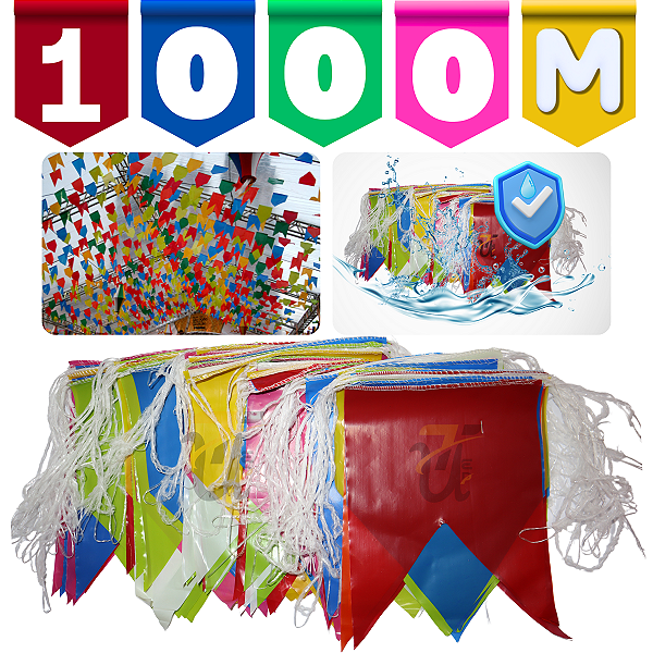 Bandeirola Festa Junina Bandeirinhas Plasticas 1000 Metros