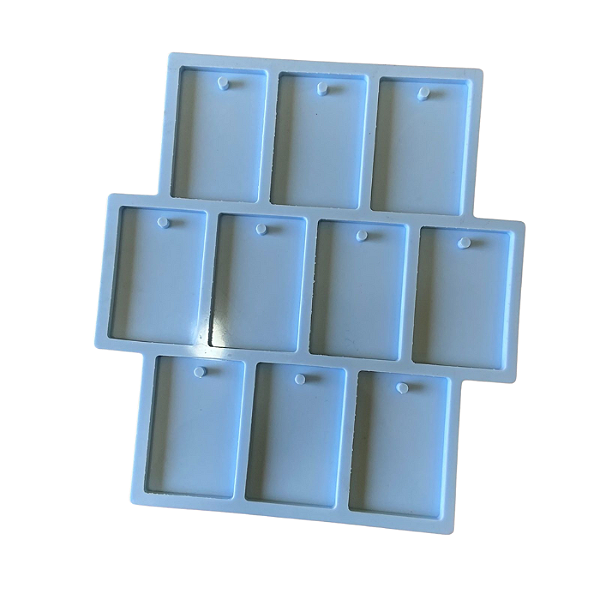 Molde Silicone Retangular 6x4 Tag Resina Chaveiro Foto M92