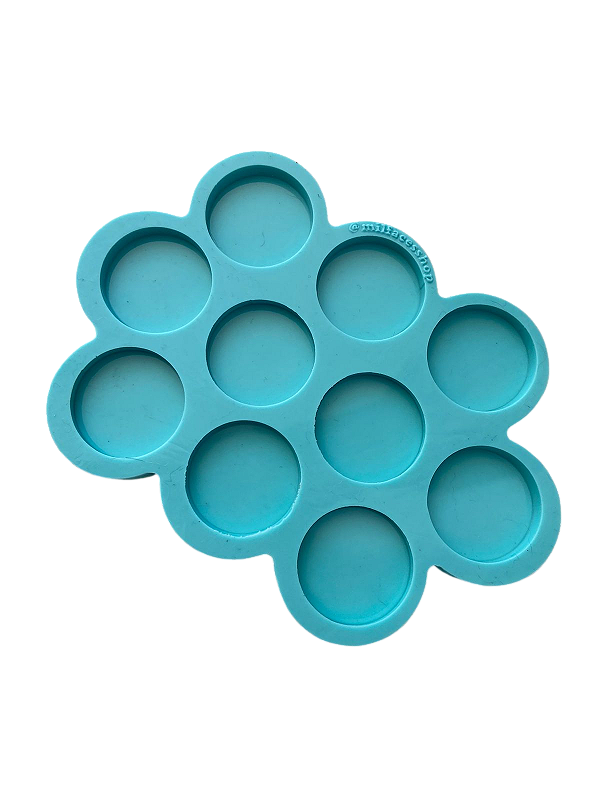 Molde Silicone Redonda 3cm M116 10 Cav Resina