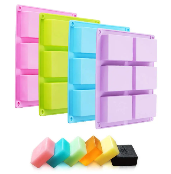 Molde Silicone 6 Cavidades Sabonete Vela Bolo F106