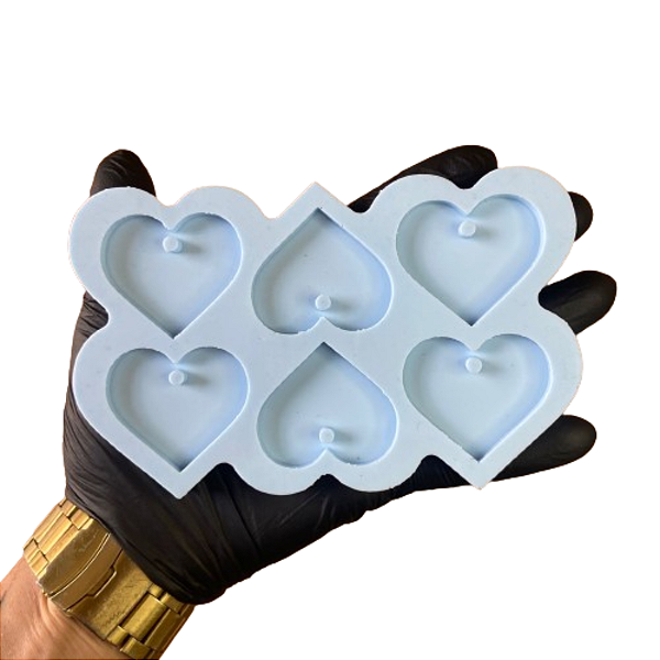 Molde Silicone Corações 4,5cm 6 Cav Resina M80
