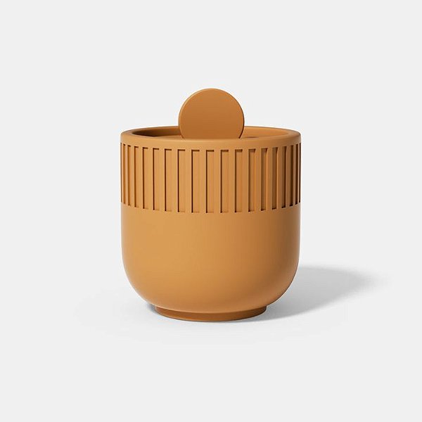 Molde Silicone Pote Ripado Vela Cimento M500