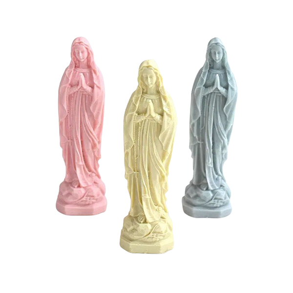 Molde Silicone Virgem Maria Fé Gesso Cimento Vela Casa M15
