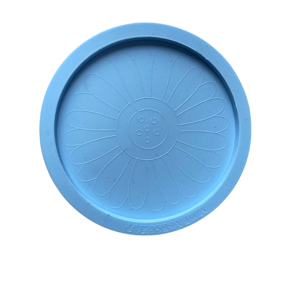 Molde Silicone Porta Copo Margarida M99 Resina Gesso Cimento