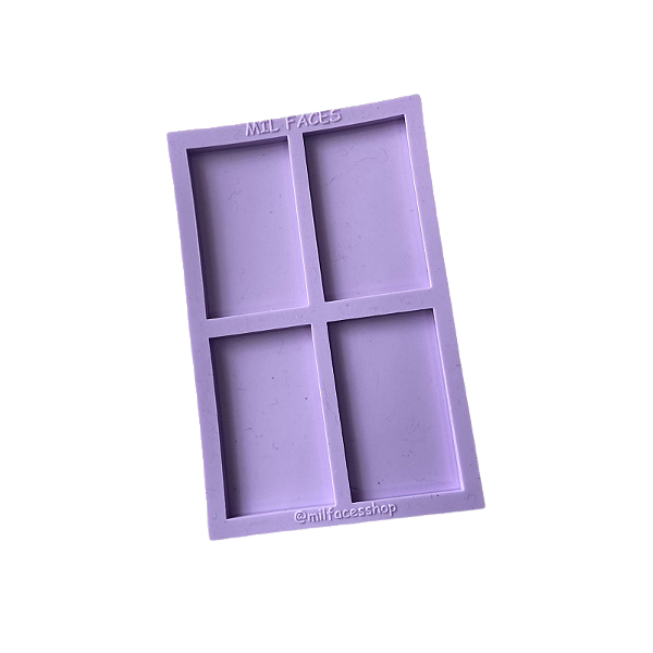 Molde Silicone Retangular 6x3,6cm M111 Resina Foto Caveiro
