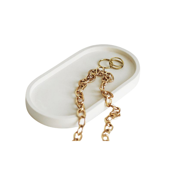 Molde Silicone Bandeja Oval Grande 24cm Gesso Cimento M138