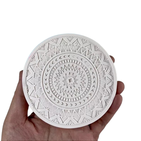Molde Silicone Bandeja Mandala Resina Gesso Cimento Decora