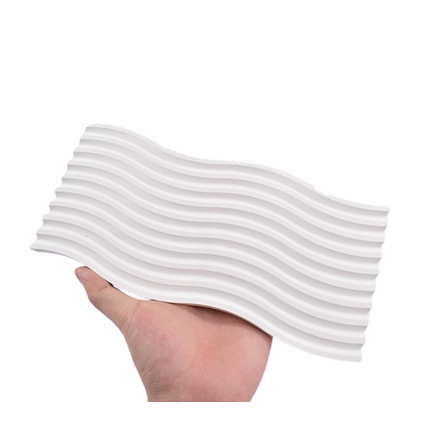 Molde Silicone Bandeja Onda Resina Gesso Cimento Decora Bj01