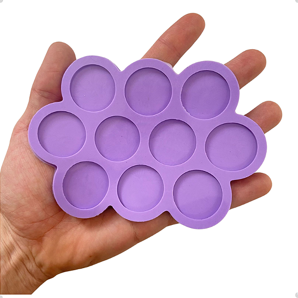 Molde Silicone 10 Bolinha 3cm Resina Pingente 3mm A12