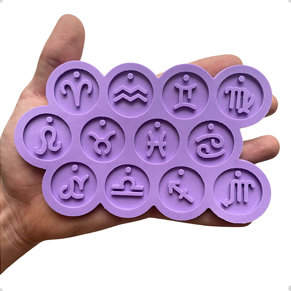 Molde Silicone Signo 3cm Resina 3mm Pingente Acessório A13