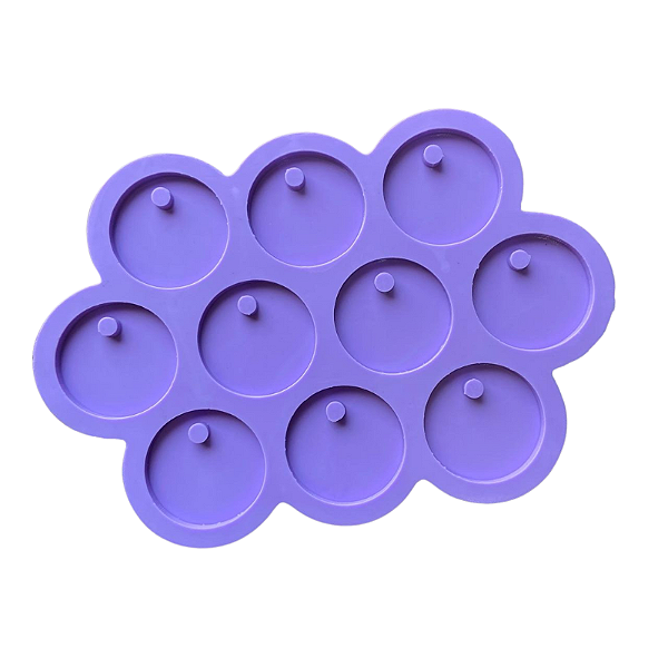Molde Silicone Bolinha 3cm 10 Cav Resina 3mm Pingente A2