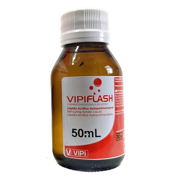 Resina Acrílica Auto Líquido 50ml Vipi Flash